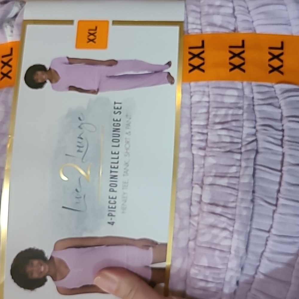 Women's 4-Piece Lilac Lounge Set - Picture 10 of 10